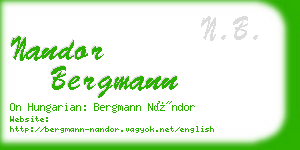 nandor bergmann business card